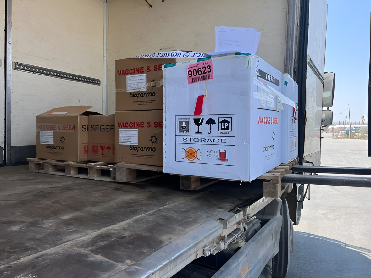 Polio vaccines in Israel, ready to be distributed to children and others in Gaza in August 2024. Source: IDF